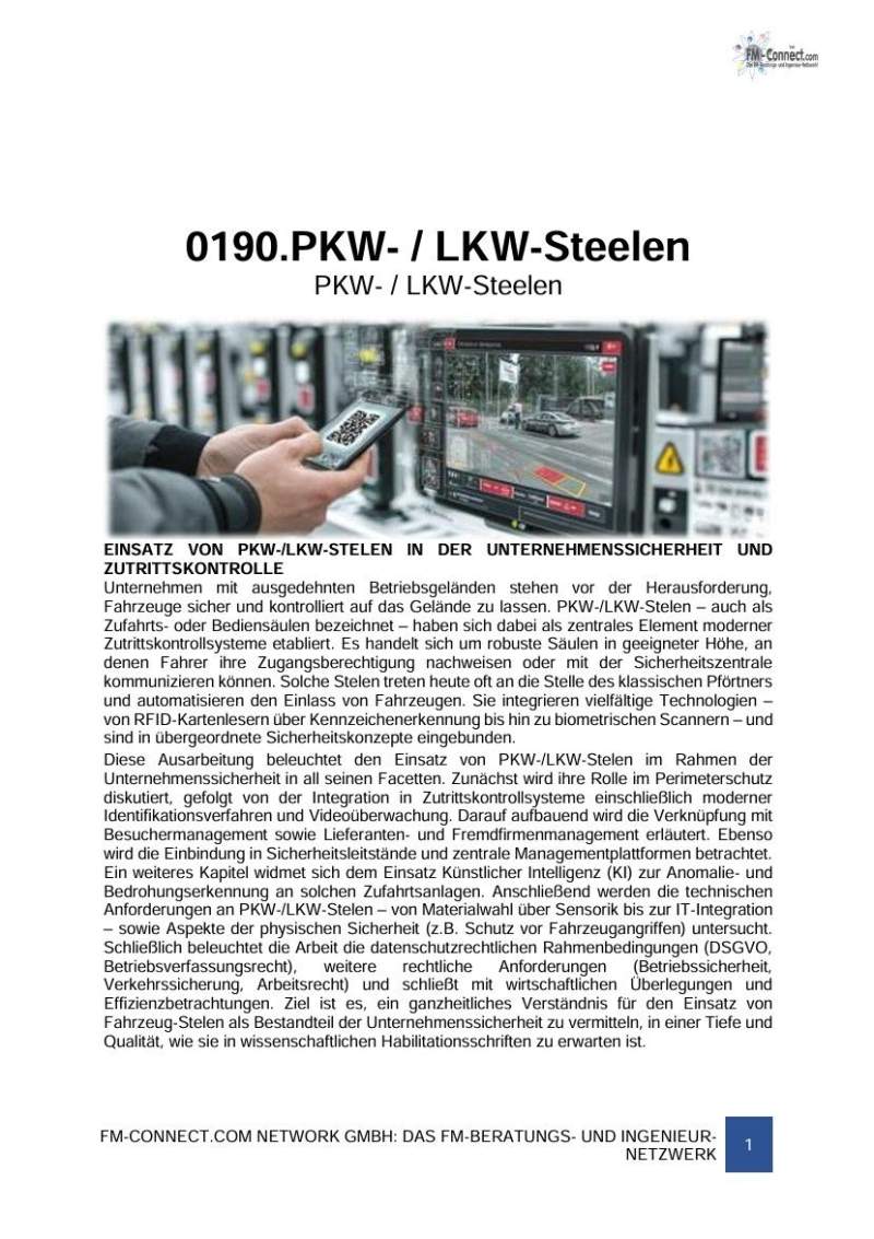 Zutritt - Konzeption - PKW- LKW-Steelen