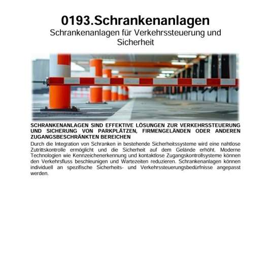 FM-0193.Zutritt - Konzeption - Schrankenanlagen