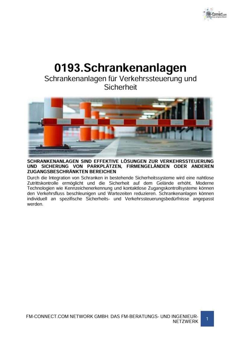 FM-0193.Zutritt - Konzeption - Schrankenanlagen