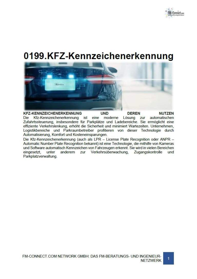 Zutritt - Konzeption - KFZ-Kennzeichenerkennung