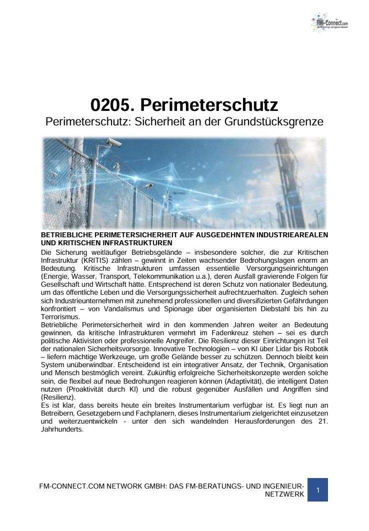 Zutritt - Konzeption - Perimeterschutz