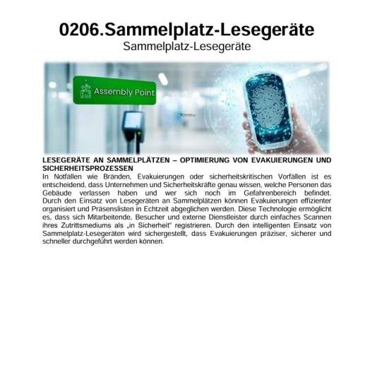Zutritt - Konzeption - Sammelplatz-Lesegeräte