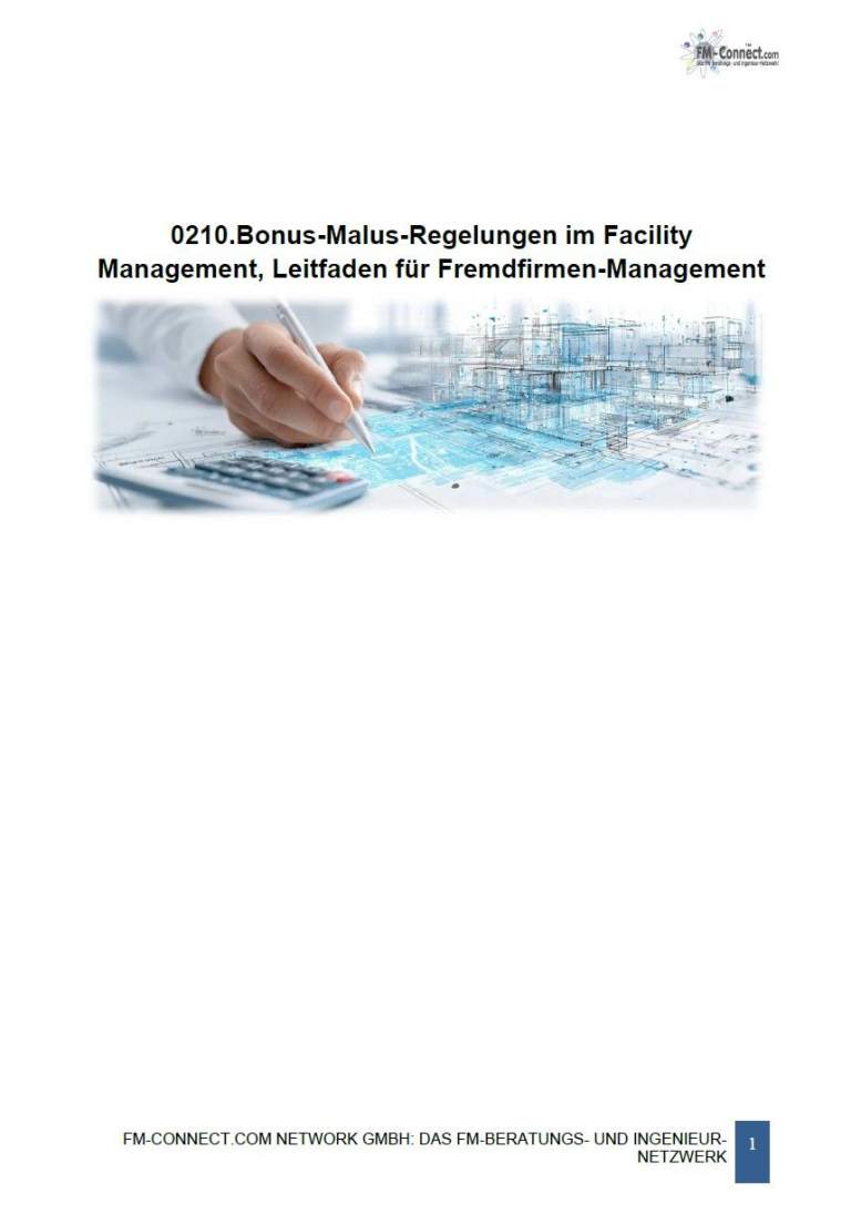 Bonus-Malus im FM– Leitfaden für Fremdfirmen-Management