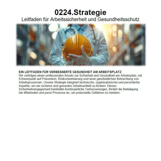 Arbeitsschutz » Strategie