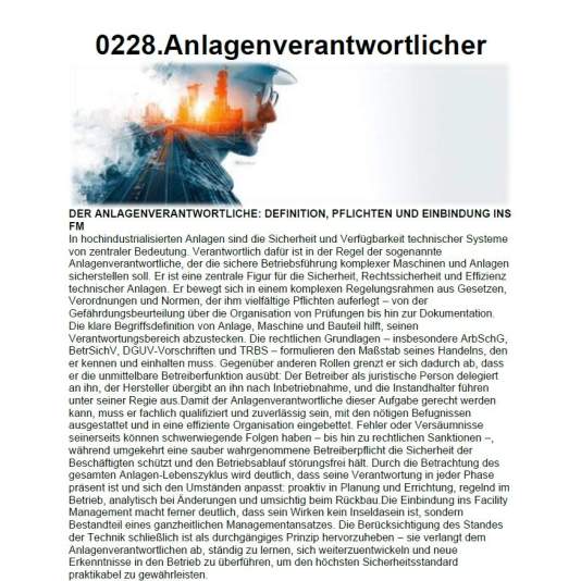TFM » TFM-Strategie » Stakeholder » Anlagenverantwortlicher