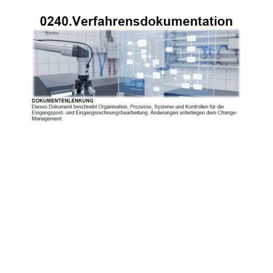 Verfahrensdokumentation Eingangspost- und Eingangsrechnungsbearbeitun