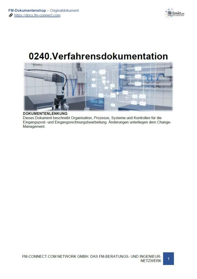 Verfahrensdokumentation Eingangspost- und Eingangsrechnungsbearbeitun