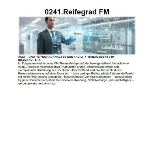 Reifegrad des Facility Managements