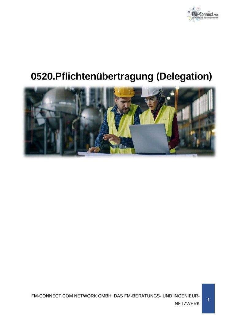 Pflichtenübertragung Delegation