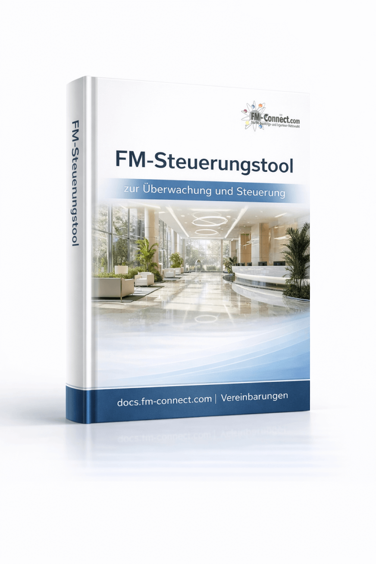Cover des FM-Steuerungstools zur Überwachung und Steuerung von Prozessen im Facility Management