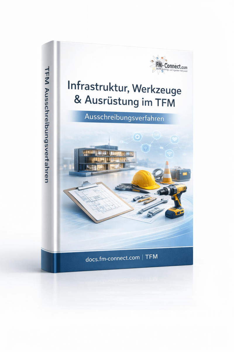 Cover der Infrastruktur, Werkzeuge und Ausrüstung im Ausschreibungsverfahren des technischen Facility Managements