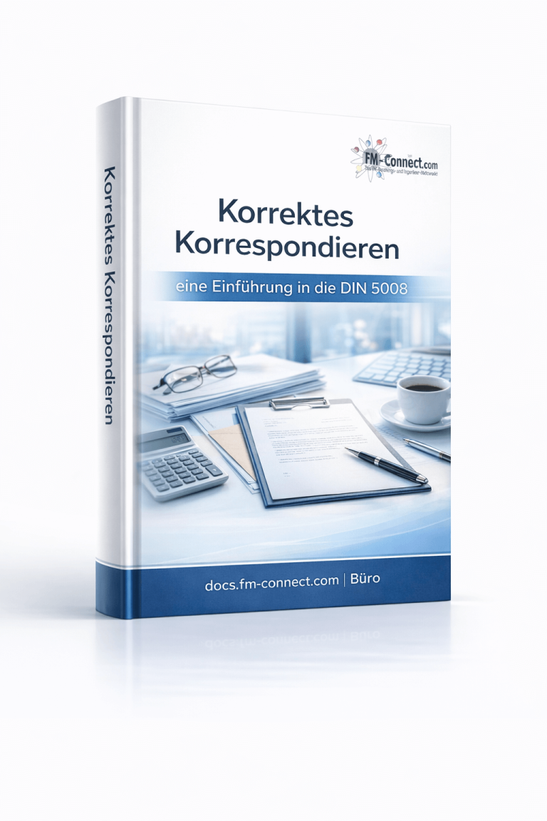 Cover des Leitfadens Korrektes Korrespondieren als praxisorientierte Kommunikationsgrundlage im Facility Management für Schriftverkehr mit Auftraggebern und Dienstleistern