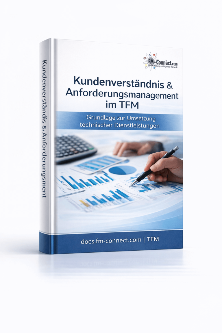 Cover des Leitfadens zu Kundenverständnis und Anforderungsmanagement im technischen Facility Management