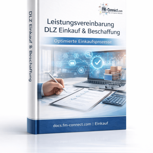 Cover zur Leistungsvereinbarung DLZ Einkauf und Beschaffung als vertragliche Grundlage zur Regelung von Leistungen und Serviceprozessen im Facility Management