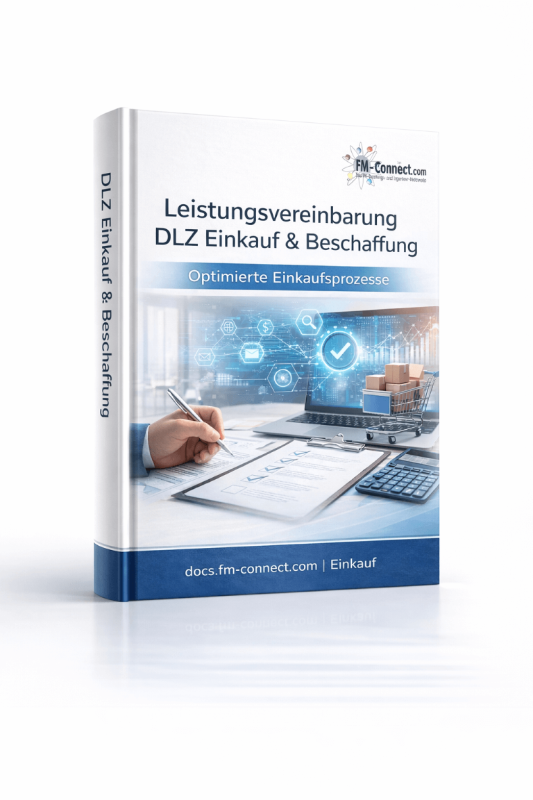Cover zur Leistungsvereinbarung DLZ Einkauf und Beschaffung als vertragliche Grundlage zur Regelung von Leistungen und Serviceprozessen im Facility Management
