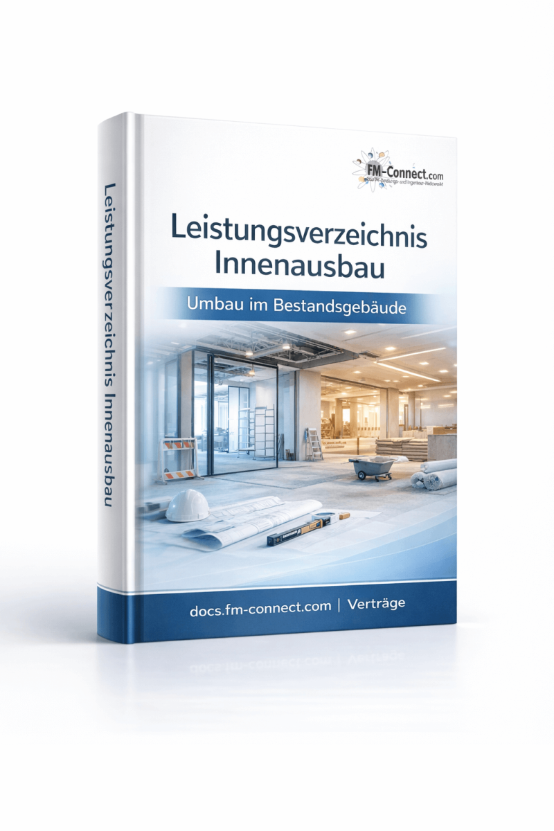 Cover des Leistungsverzeichnisses für Innenausbau und Umbau im Bestandsgebäude im Facility Management