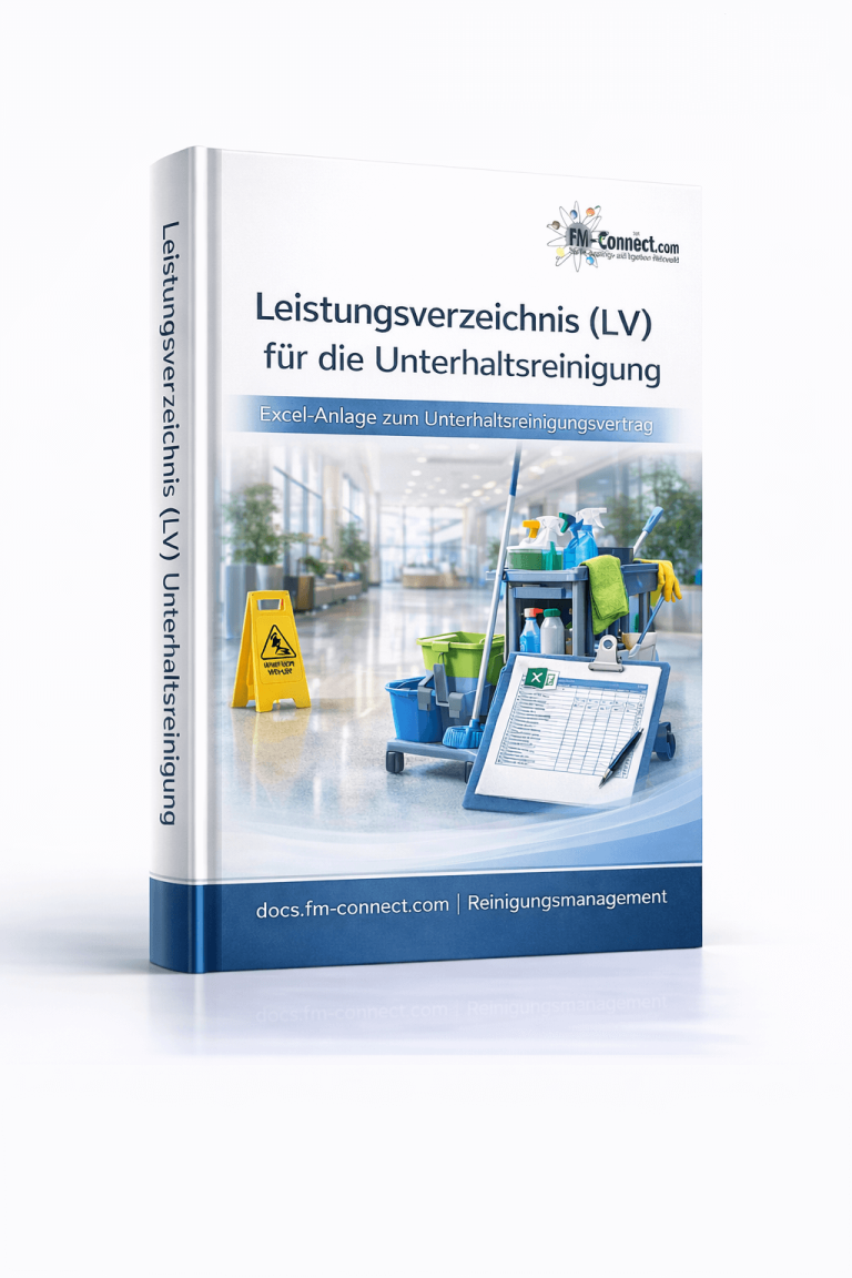 Cover des Leistungsverzeichnisses für die Unterhaltsreinigung im Facility Management