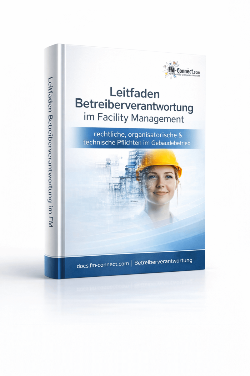 Cover zum Leitfaden Betreiberverantwortung im Facility Management als strukturierte Grundlage zur rechtssicheren Organisation von Betreiberpflichten im FM