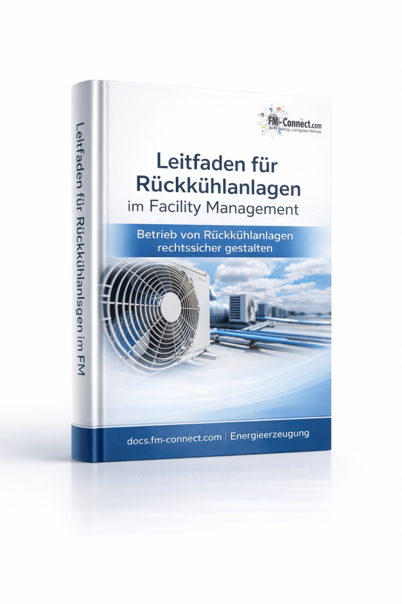 Cover zum Leitfaden fuer Rueckkuehlanlagen im Facility Management als technische Grundlage fuer Betrieb, Wartung und hygienische Sicherheit im FM
