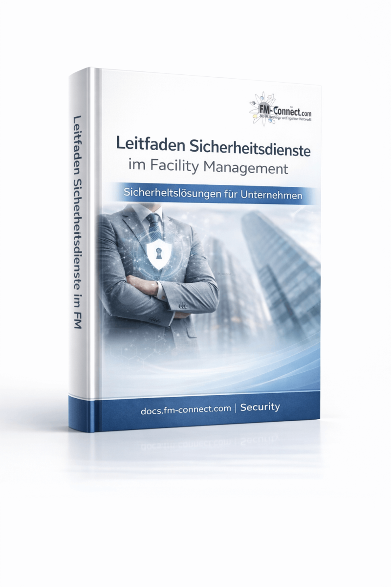 Cover zum Leitfaden Sicherheitsdienste im Facility Management als strukturierte Grundlage zur Organisation und Steuerung von Sicherheitsleistungen im FM
