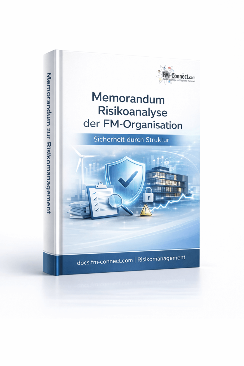 Cover des Memorandums zur Risikoanalyse im Facility Management als strategische und organisatorische Grundlage zur Identifikation und Bewertung von Risiken im FM-Kontext