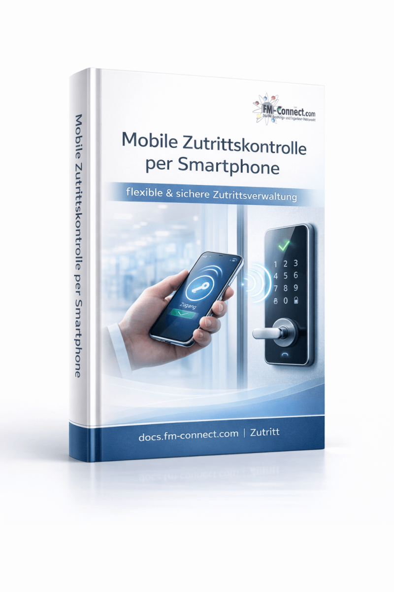 Cover der mobilen Zutrittskontrolle per Smartphone im Facility Management