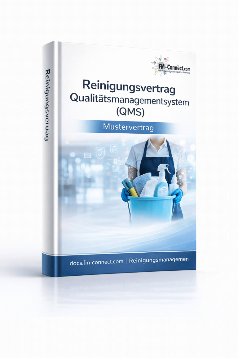 Cover des Mustervertrags für Unterhaltsreinigung mit Qualitätsmanagementsystem im Facility Management