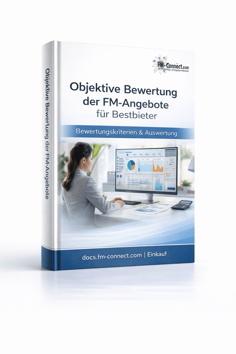 Cover der objektiven Bewertung von FM-Angeboten für die Bestbieterauswahl im Facility Management