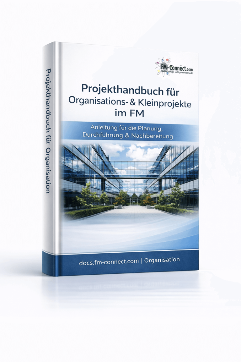 Cover des Projekthandbuchs für Organisations- und Kleinprojekte im Facility Management