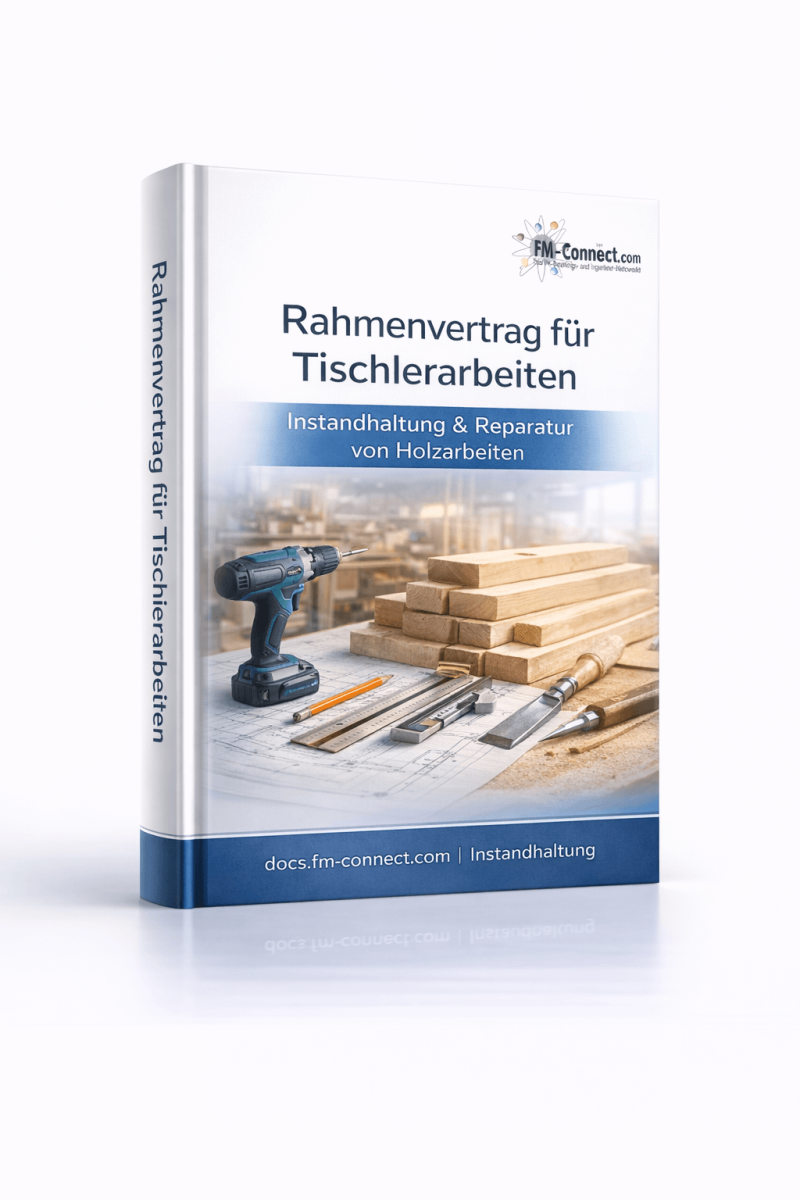 Cover des Rahmenvertrags für Tischlerarbeiten mit Leistungsbeschreibung im Facility Management