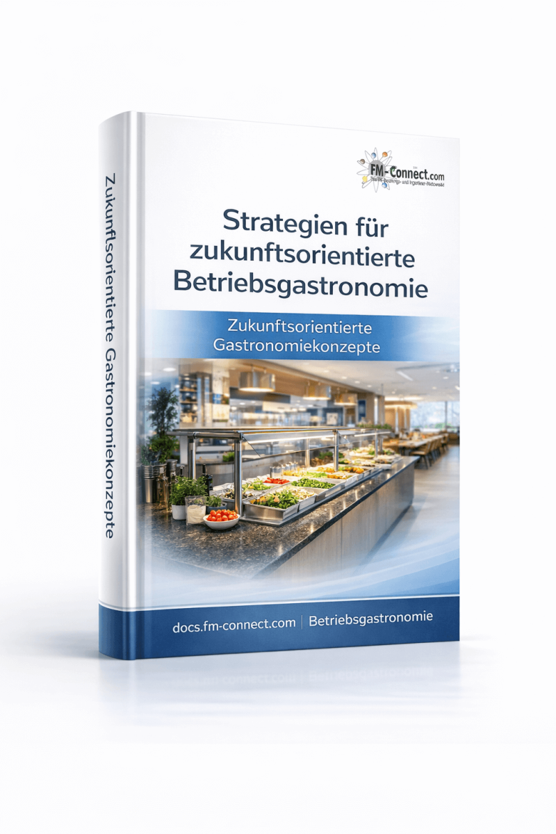 Cover der Strategien für eine zukunftsorientierte Betriebsgastronomie im Facility Management