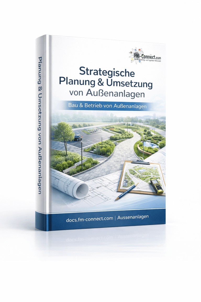 Cover der strategischen Planung und Umsetzung von Außenanlagen im Facility Management