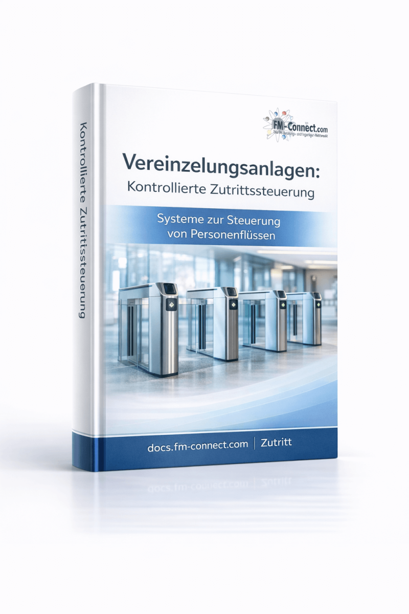 Cover der Vereinzelungsanlagen zur kontrollierten Zutrittssteuerung im Facility Management