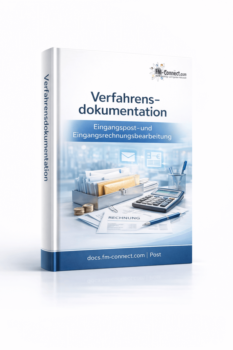 Cover der Verfahrensdokumentation zur Eingangspost- und Eingangsrechnungsbearbeitung im Facility Management