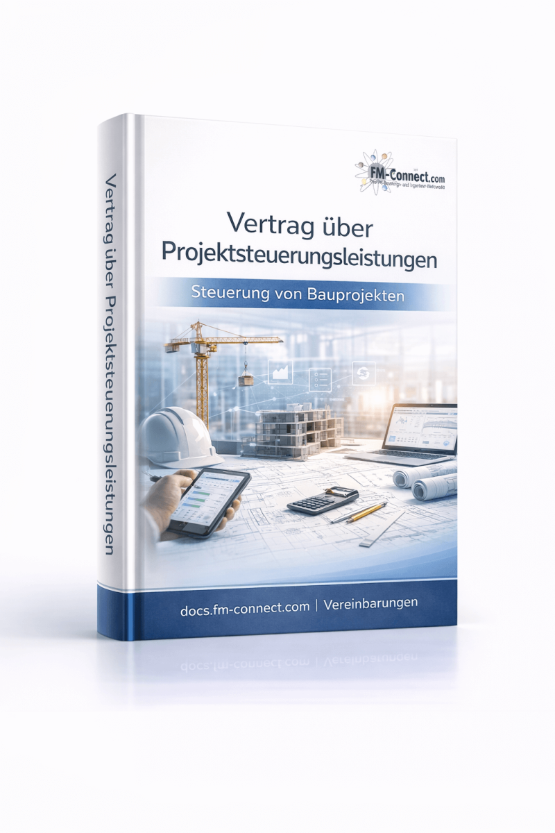 Cover des Vertrags über Projektsteuerungsleistungen im Facility Management