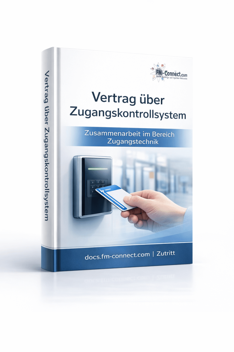 Cover des Vertrags über ein Zugangskontrollsystem im Facility Management