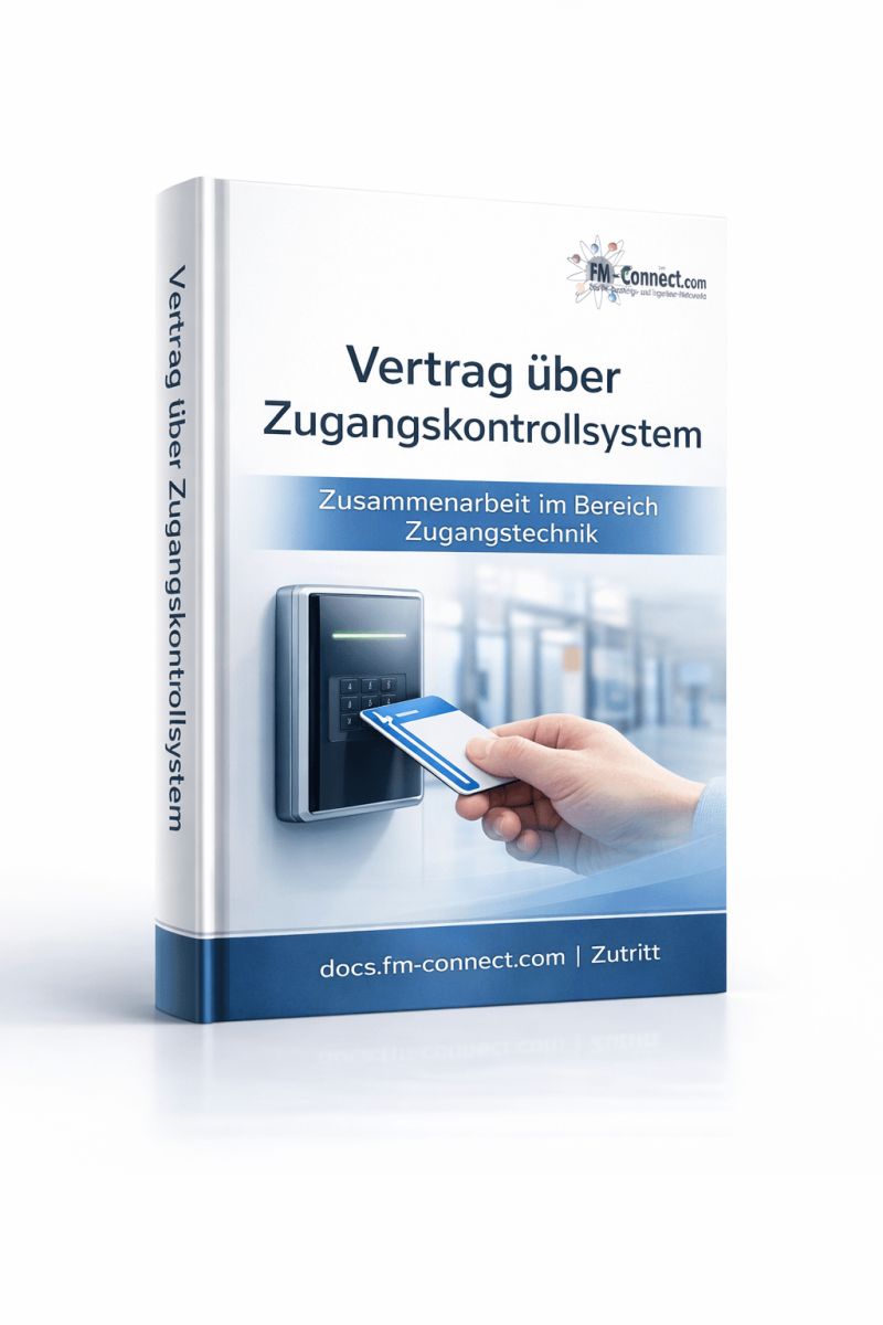 Cover des Vertrags über ein Zugangskontrollsystem im Facility Management