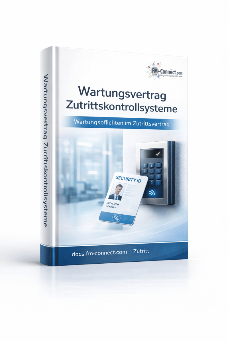 Cover des Wartungsvertrags für Zutrittskontrollsysteme im Facility Management