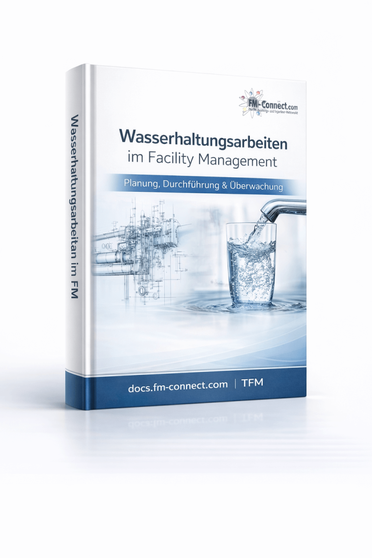 Cover zu Wasserhaltungsarbeiten im Facility Management als technische Leistung zur Sicherstellung von Entwaesserung, Trockenhaltung und Bauwerksschutz im FM
