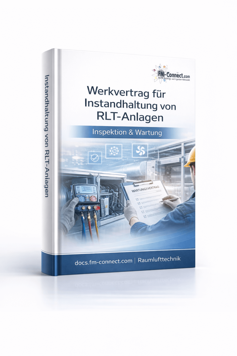 Cover des Werkvertrags für Instandhaltung und Service von RLT-Anlagen im Facility Managementr