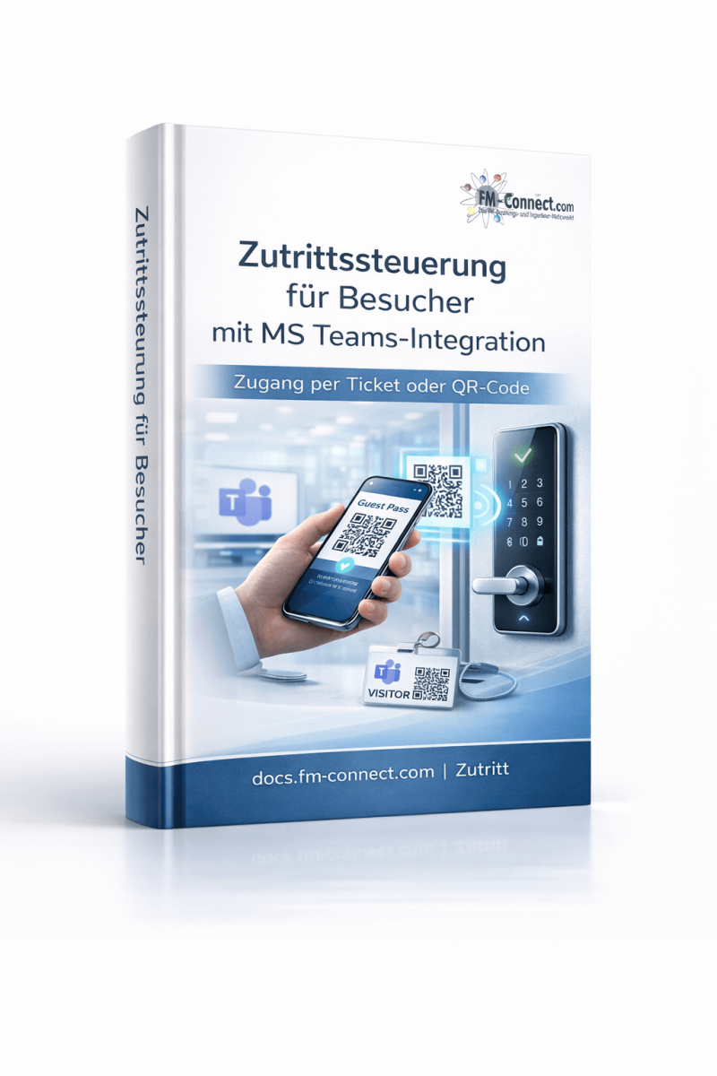 Cover der Zutrittssteuerung mit Microsoft-Teams-Integration im Facility Management